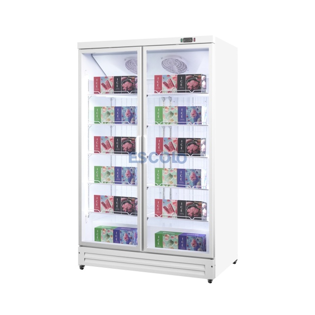 1000L Double Door Commercial Freezer — Ideal for Supermarkets, Frozen Food Aisles & High-Volume Retail Storage