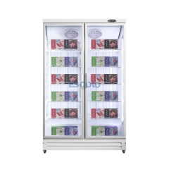 1000L Double Door Commercial Freezer — Ideal for Supermarkets, Frozen Food Aisles & High-Volume Retail Storage