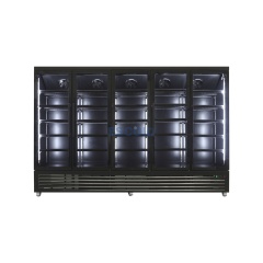 Commercial Five Glass Door Supermarket Refrigerator with Heavy Duty Shelves For Beverage Display