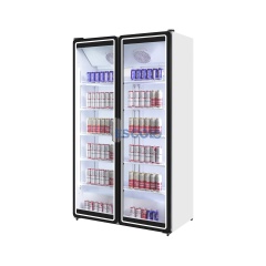 758L Double Glass Door Merchandising Cooler with Digital Control