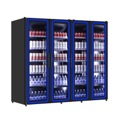 1608L Four Full Glass Door Premium Display Fridge