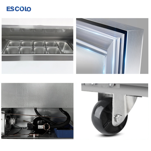 Stainless Steel Kitchen Salad Counter Cooler