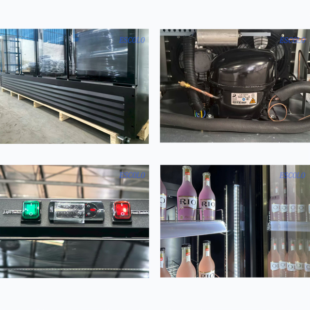 Commercial Five Glass Door Supermarket Refrigerator with Heavy Duty Shelves For Beverage Display
