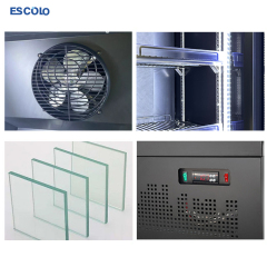Bottom Compressor Mounted Display Cooler; 1/2/3/4 Glass Door Optional