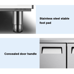 Commercial Stainless Steel Kitchen Under Counter Cooler and Freezer For Food Storage