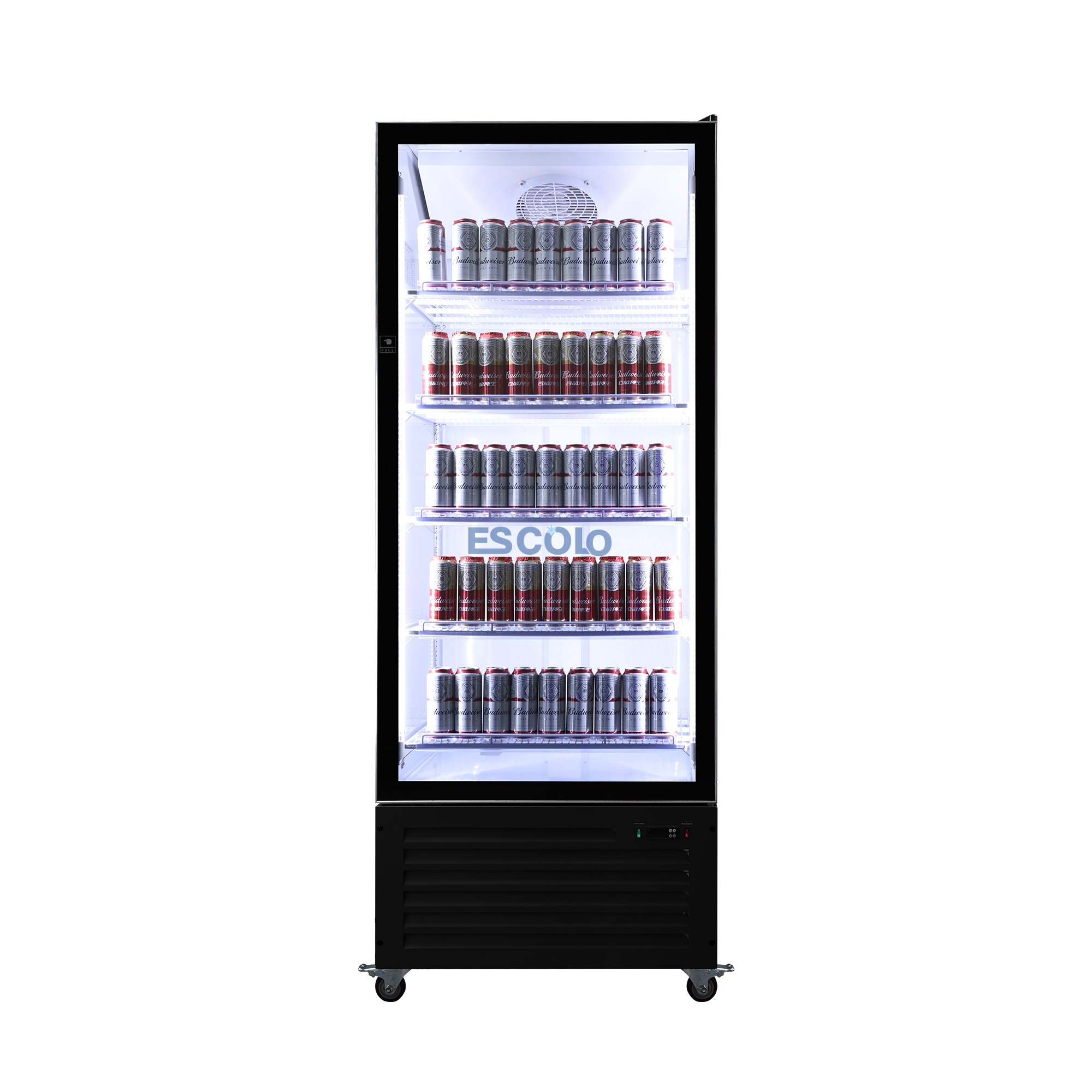 Bottom Compressor Mounted Display Cooler; 1/2/3/4 Glass Door Optional