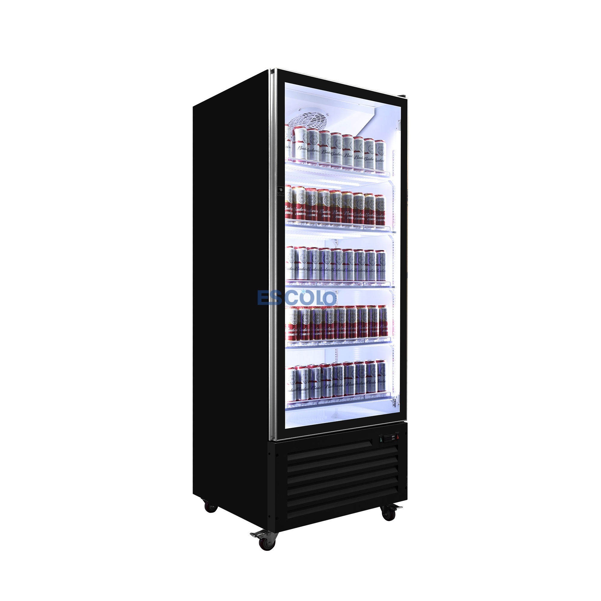 Bottom Compressor Mounted Display Cooler; 1/2/3/4 Glass Door Optional