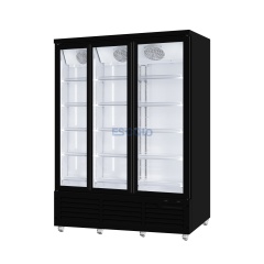 3-Door Bottom-Mounted Showcase Cooler for Food & Beverage Display
