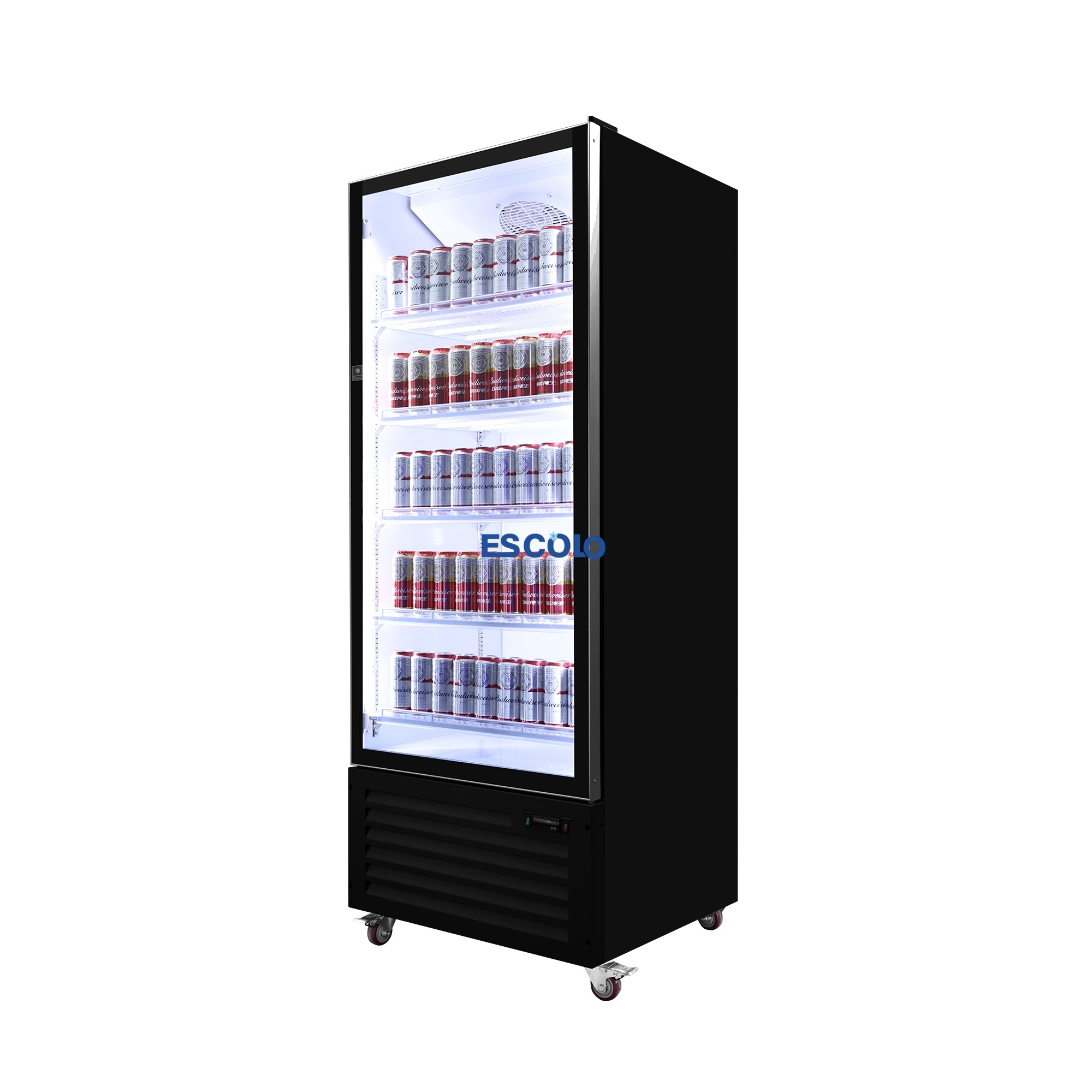 Bottom Compressor Mounted Display Cooler; 1/2/3/4 Glass Door Optional