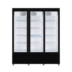3-Door Bottom-Mounted Showcase Cooler for Food & Beverage Display