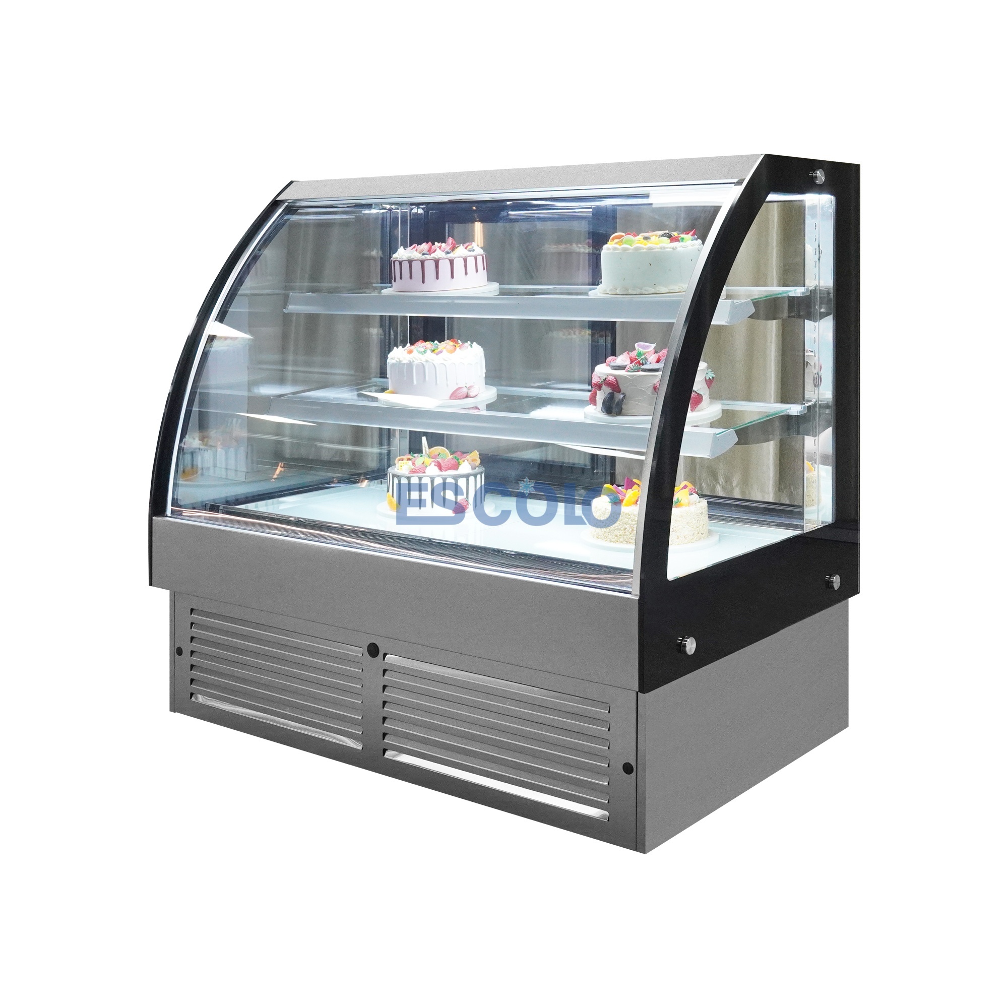 Commercial New Outlook Cake Showcase with Right Angle Front Glass Perfect for Cake Showcase