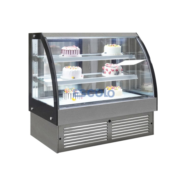 Commercial New Outlook Cake Showcase with Right Angle Front Glass Perfect for Cake Showcase