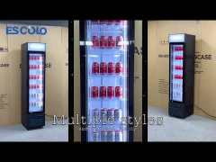 Beverage Slim Display Cooler with Canopy
