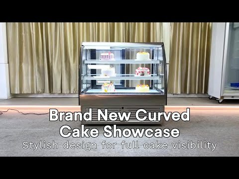Commercial New Outlook Cake Showcase with Right Angle Front Glass Perfect for Cake Showcase