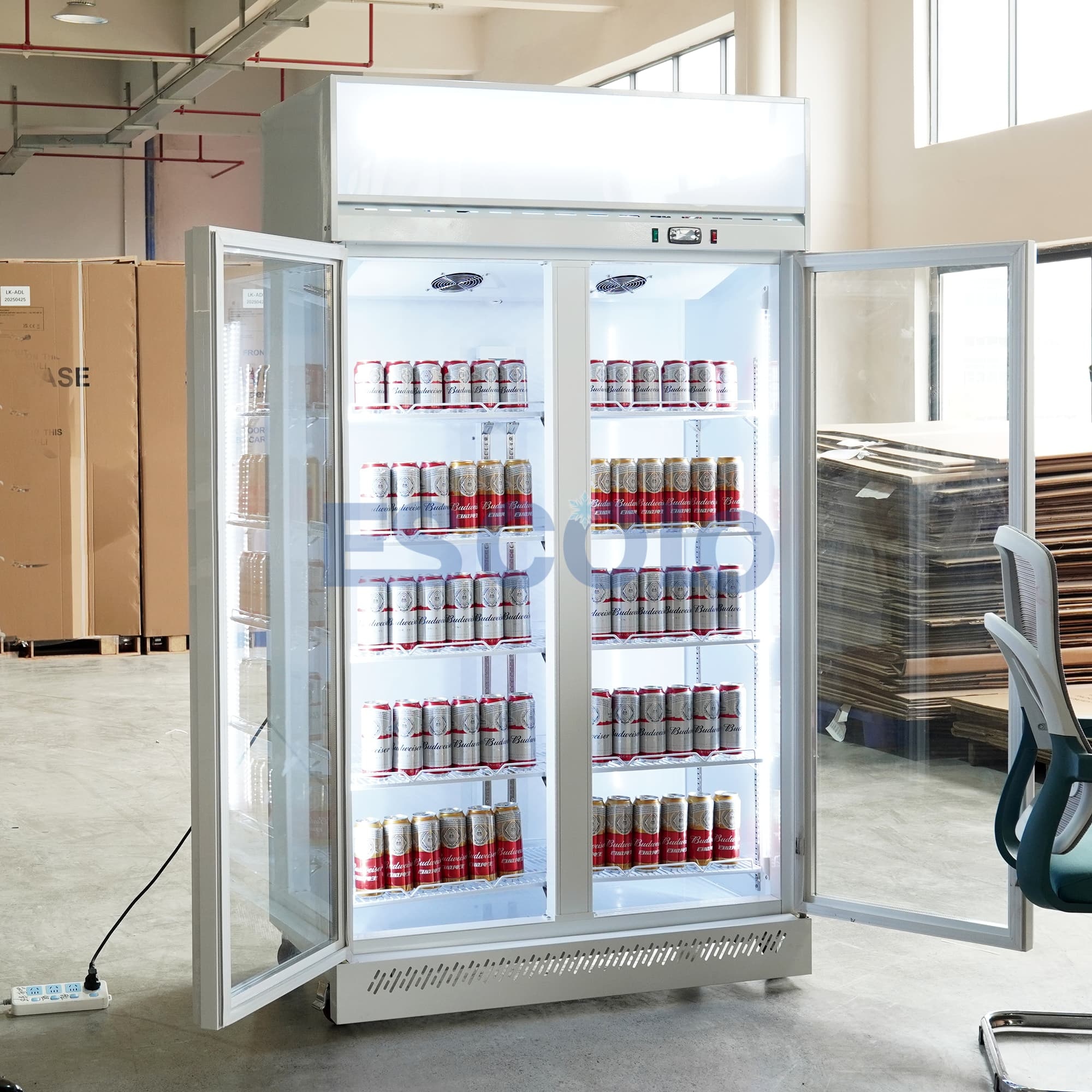 Commercial Sliding Glass Door Display Fridge for Retail and Supermarkets Beverage Showcase