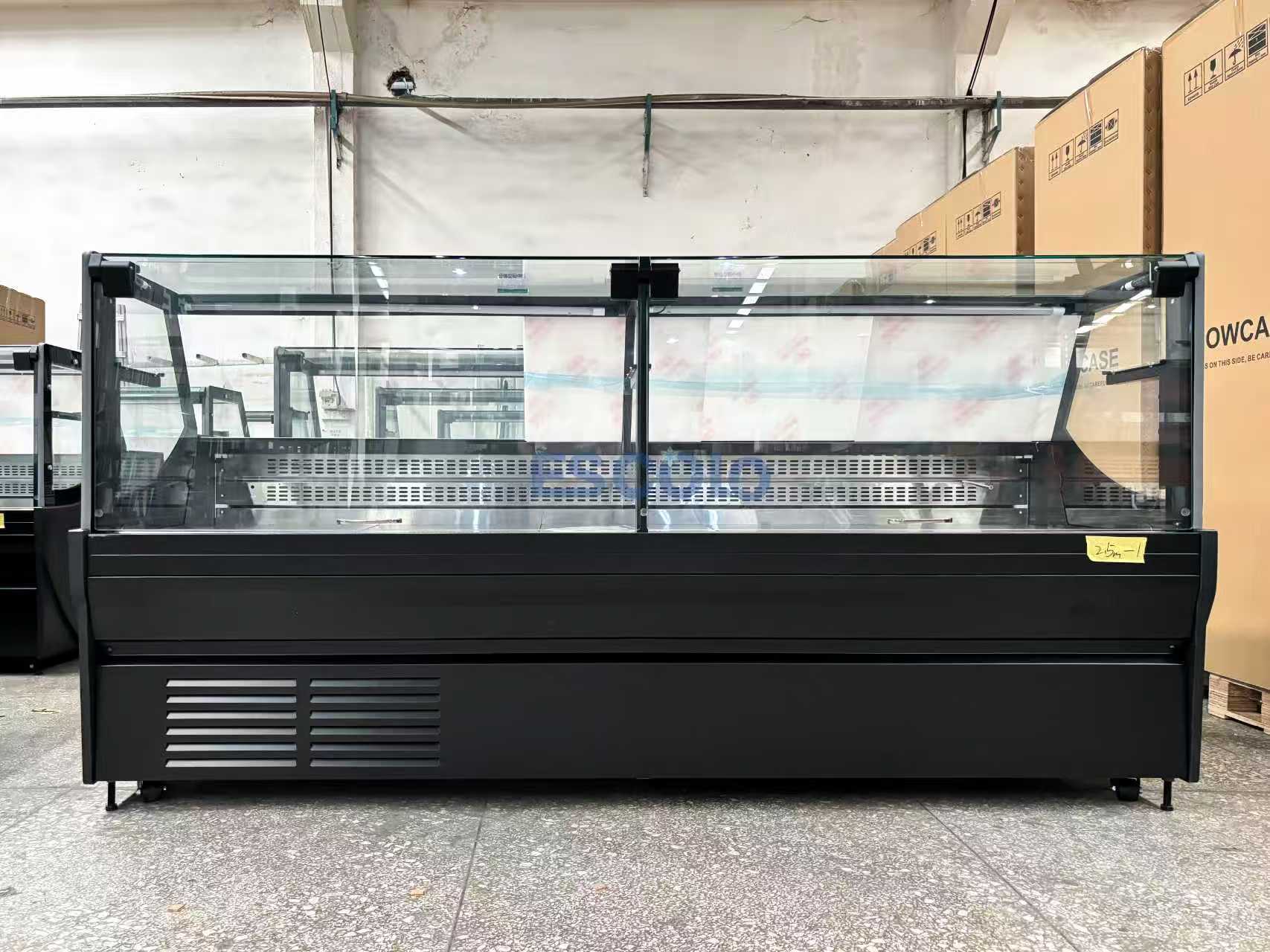 Commercial Deli Showcase with Right Angle Glass Front for Meat Storage