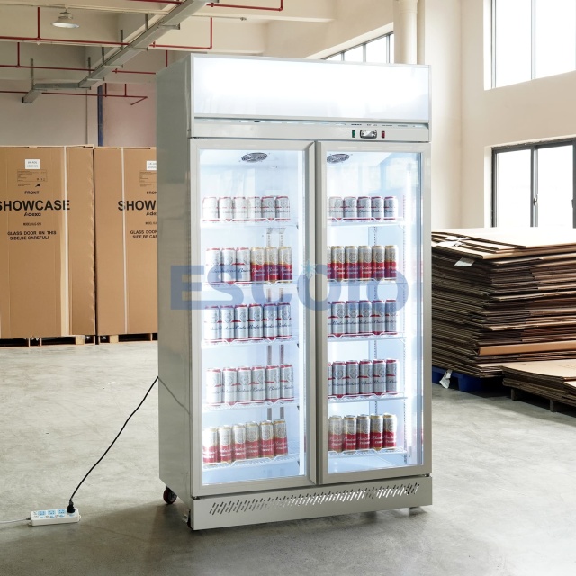 Commercial Sliding Glass Door Display Fridge for Retail and Supermarkets Beverage Showcase