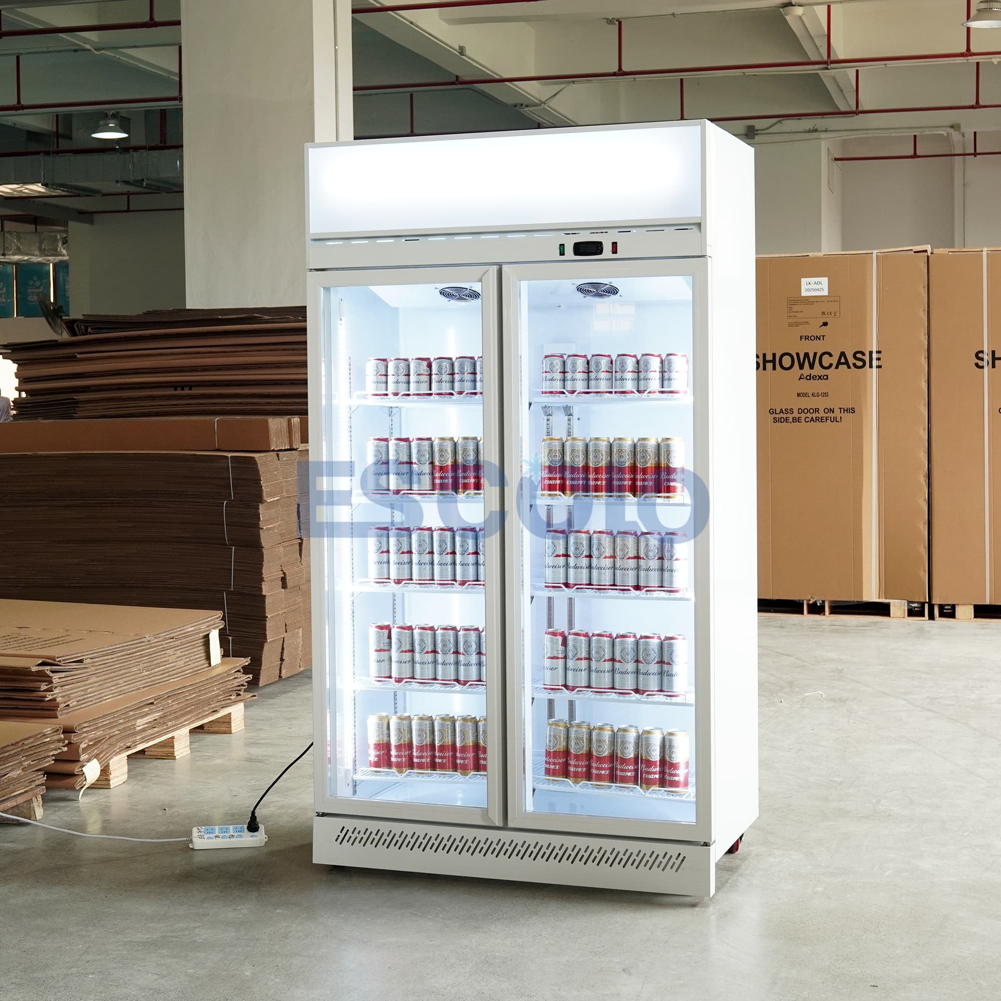 Commercial Sliding Glass Door Display Fridge for Retail and Supermarkets Beverage Showcase