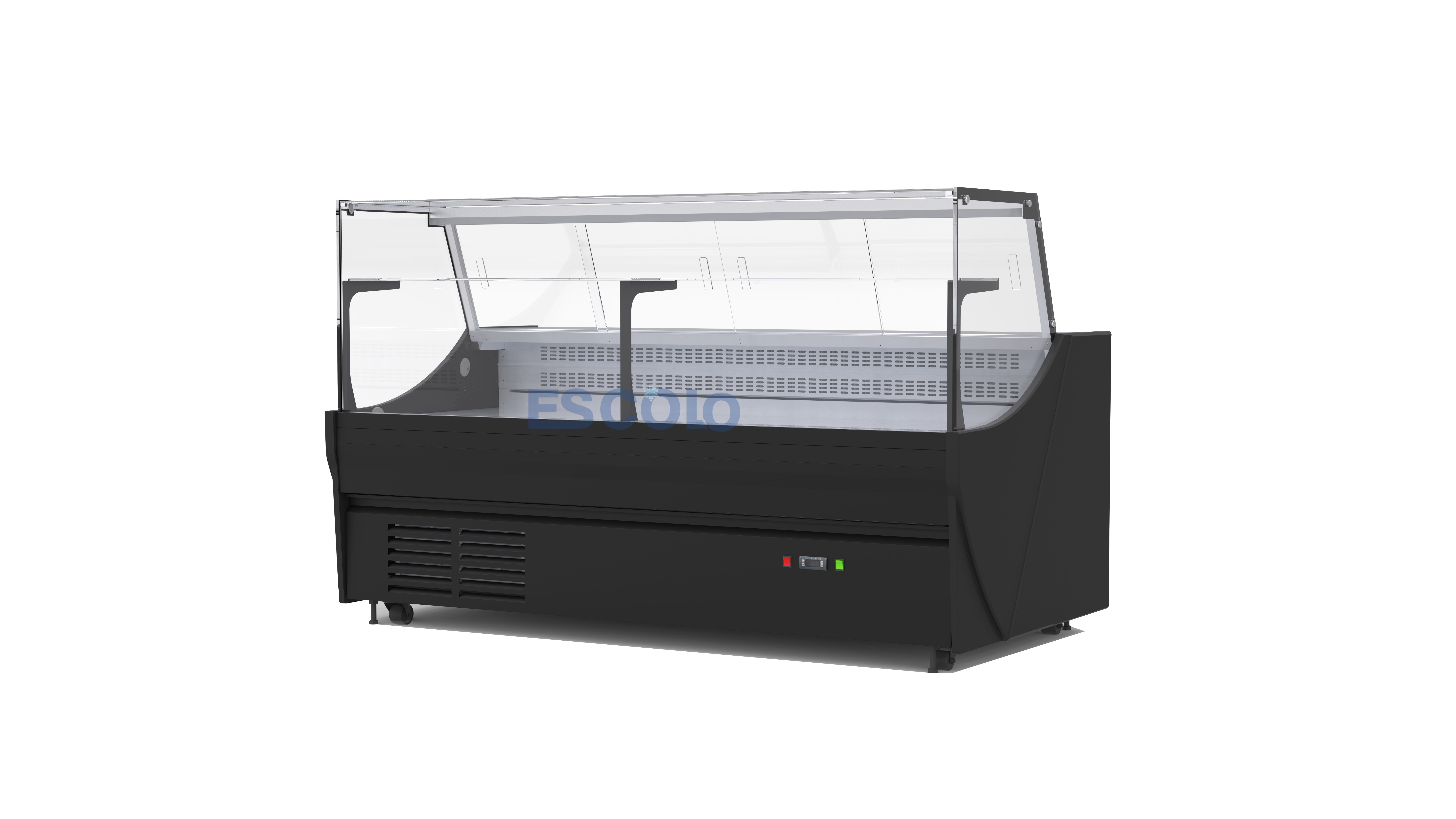 Commercial Deli Showcase with Right Angle Glass Front for Meat Storage