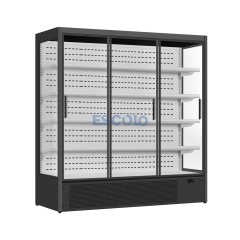 Large Capacity Sliding Glass Door Open Chiller for Supermarket Use