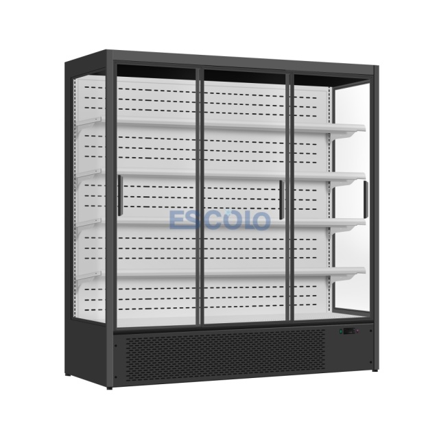 B2B Commercial Four Sliding Glass Door Display Open Chiller Large Capacity for Soft Drink Storage and Showcase