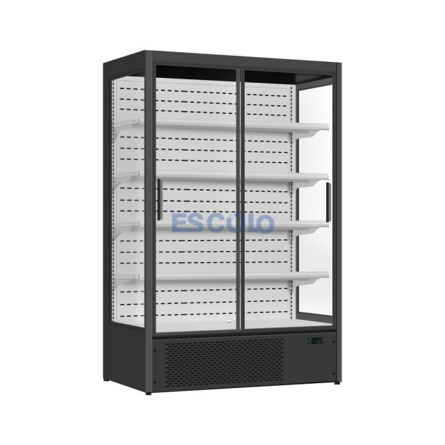 Large Capacity Sliding Glass Door Open Chiller for Supermarket Use