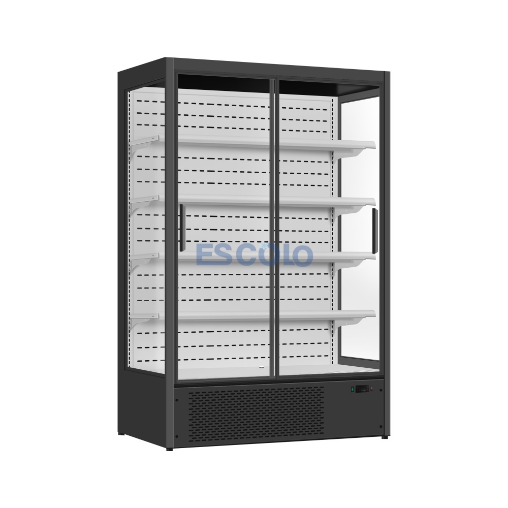 B2B Commercial Four Sliding Glass Door Display Open Chiller Large Capacity for Soft Drink Storage and Showcase