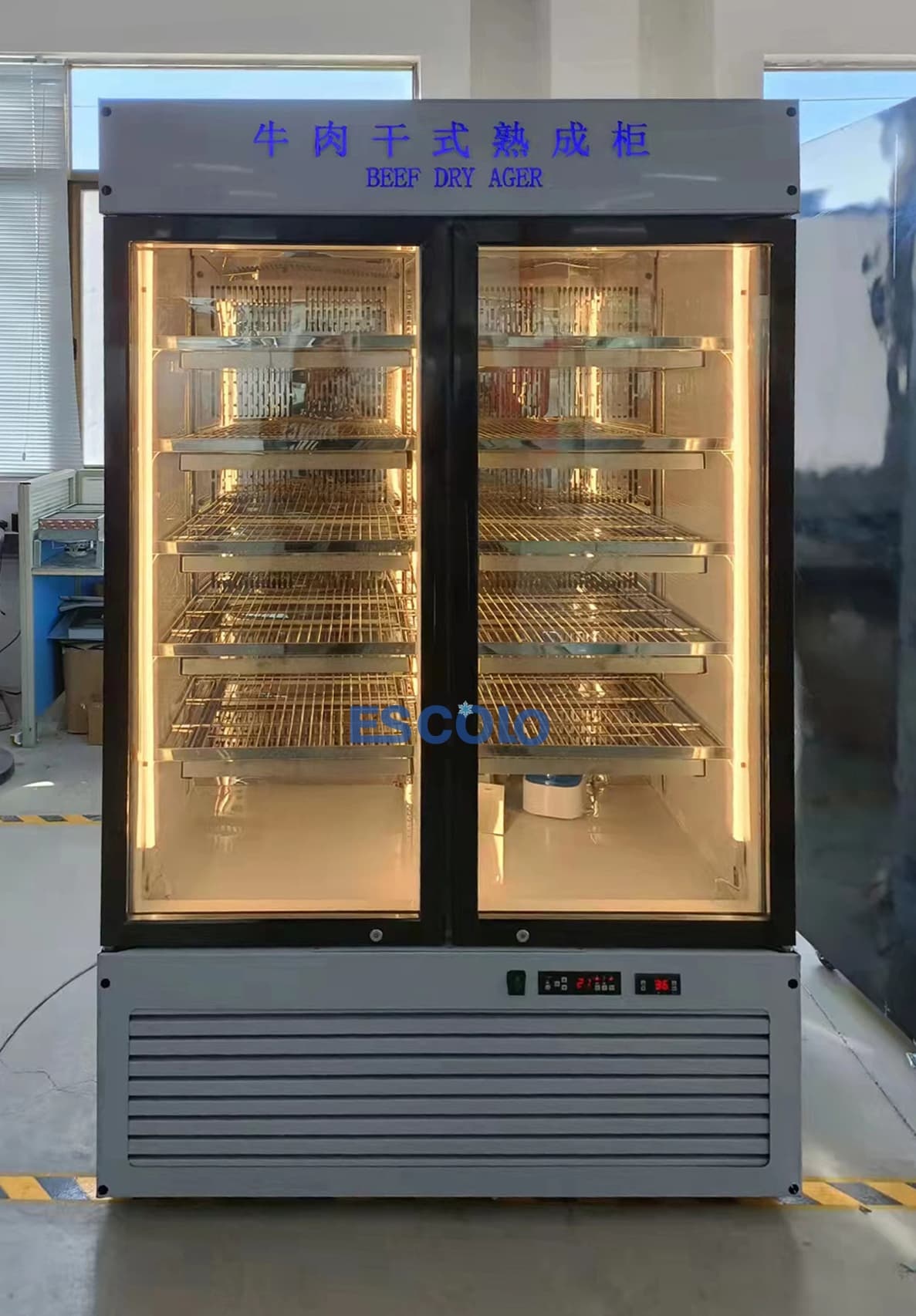 2 Door Commercial Beef Dry Ager | Professional Dry Aging Cabinet for Butcher & Steakhouse