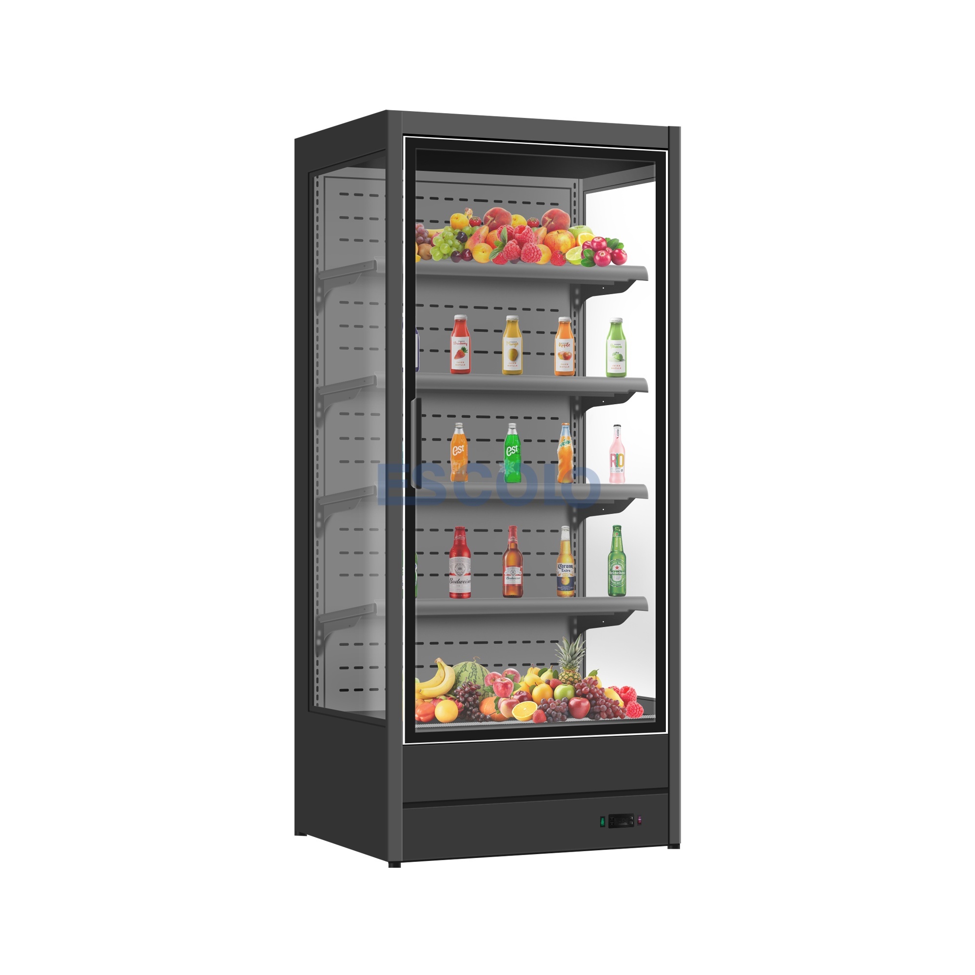 1 Door Commercial Open Chiller | Compact Wind Curtain Display Refrigerator