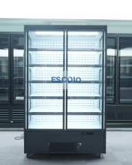 Large Capacity Sliding Glass Door Open Chiller for Supermarket Use