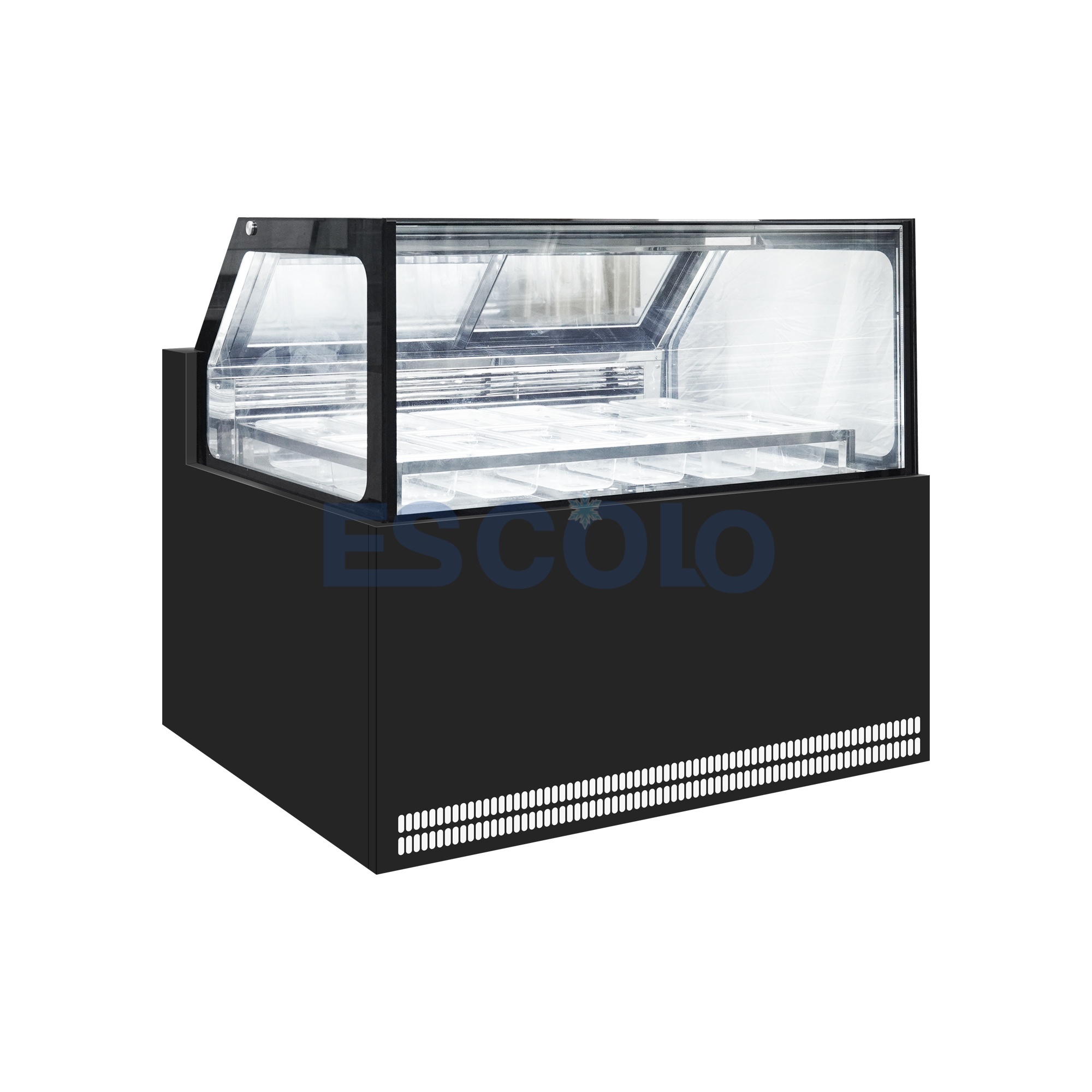 Premium Straight Glass Ice Cream Display Freezer | Commercial Ice Cream Showcase Cabinet