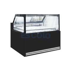 Premium Straight Glass Ice Cream Display Freezer | Commercial Ice Cream Showcase Cabinet