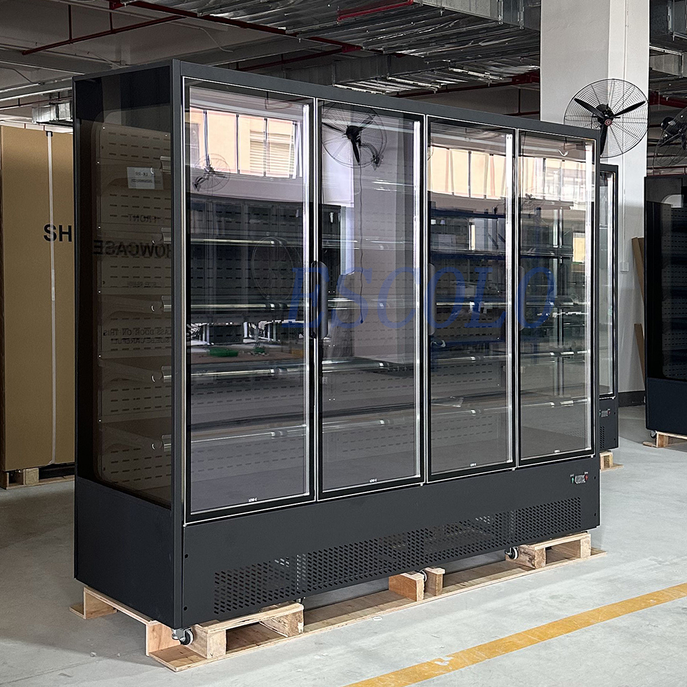 4 Door Commercial Open Chiller | Large Capacity Supermarket Display Refrigerator