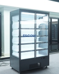 Large Capacity Sliding Glass Door Open Chiller for Supermarket Use