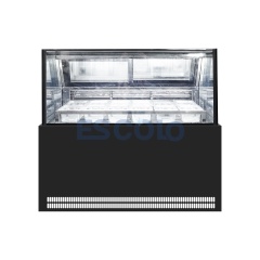 Premium Straight Glass Ice Cream Display Freezer | Commercial Ice Cream Showcase Cabinet