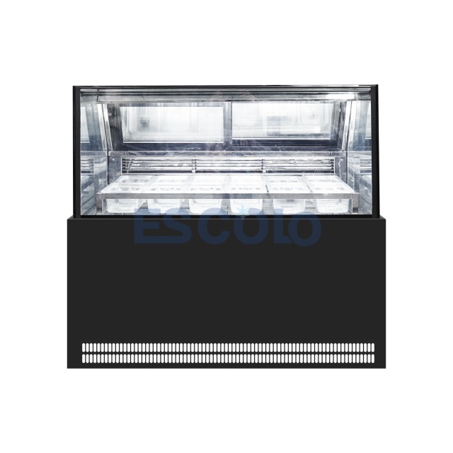 Premium Straight Glass Ice Cream Display Freezer | Commercial Ice Cream Showcase Cabinet