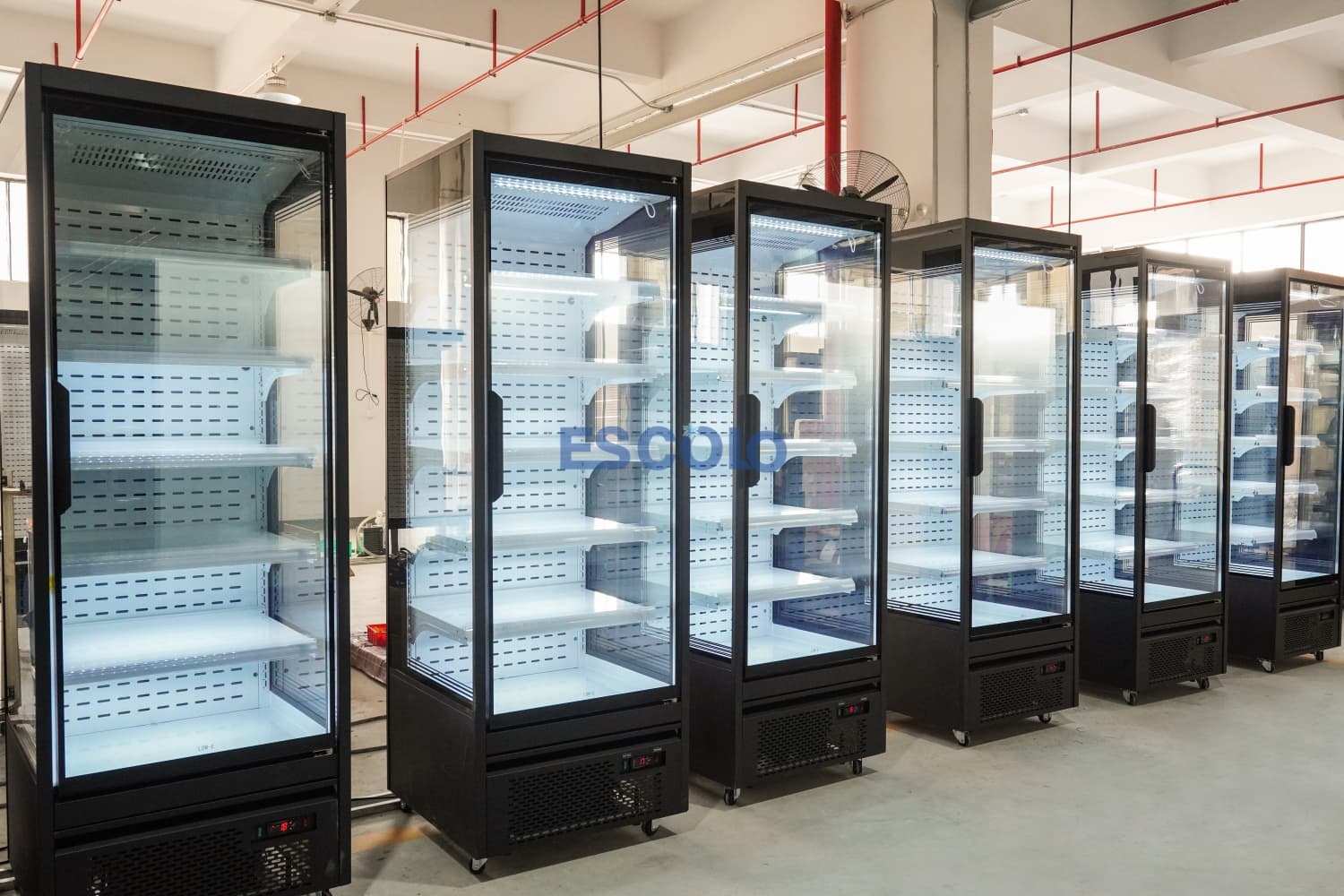 Large Capacity Sliding Glass Door Open Chiller for Supermarket Use