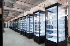 Large Capacity Sliding Glass Door Open Chiller for Supermarket Use