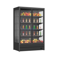 2 Door Commercial Open Chiller | Supermarket Wind Curtain Display Refrigerator