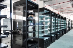 Black Exterior White Interior Sliding Door Open Chiller | Commercial Display Refrigerator