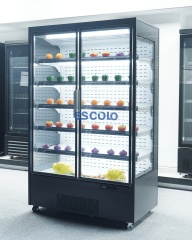 Large Capacity Sliding Glass Door Open Chiller for Supermarket Use