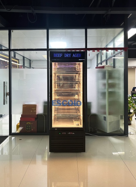 Stainless Steel Beef Dry Refrigerator with Stainless Steel Shelves and LED Light