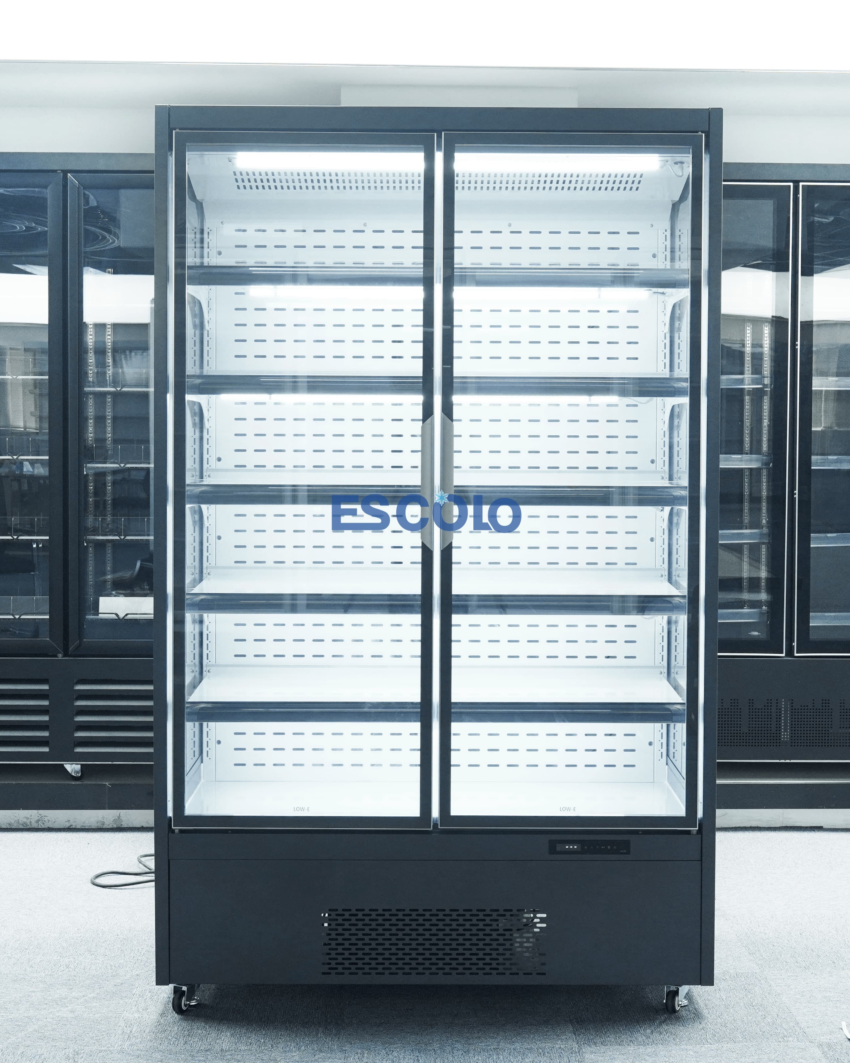 2 Door Commercial Open Chiller | Supermarket Wind Curtain Display Refrigerator