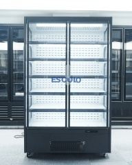 2 Door Commercial Open Chiller | Supermarket Wind Curtain Display Refrigerator