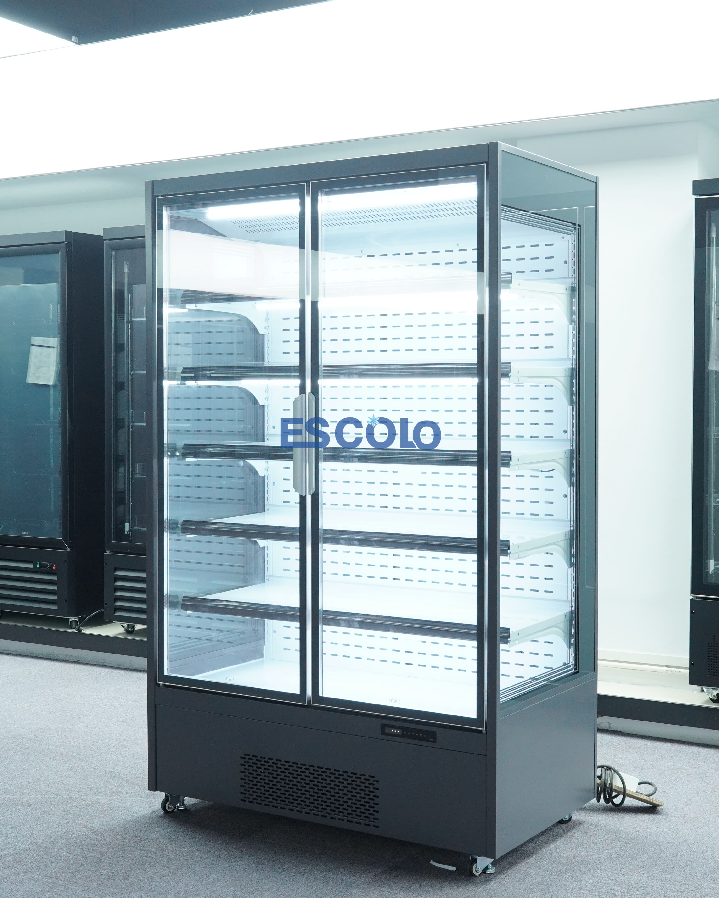 2 Door Commercial Open Chiller | Supermarket Wind Curtain Display Refrigerator