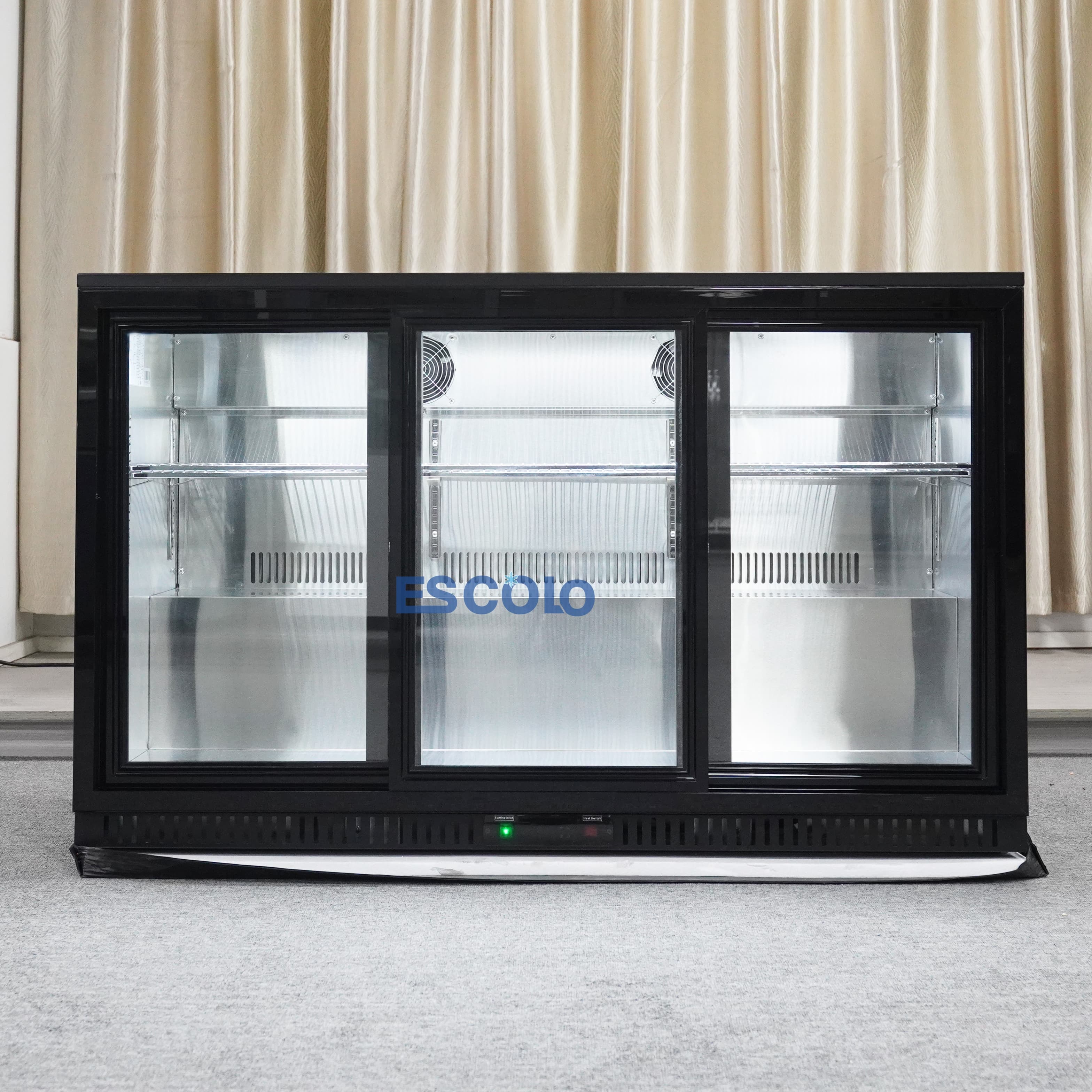3 Door Commercial Beer Cooler with Glass Door Display