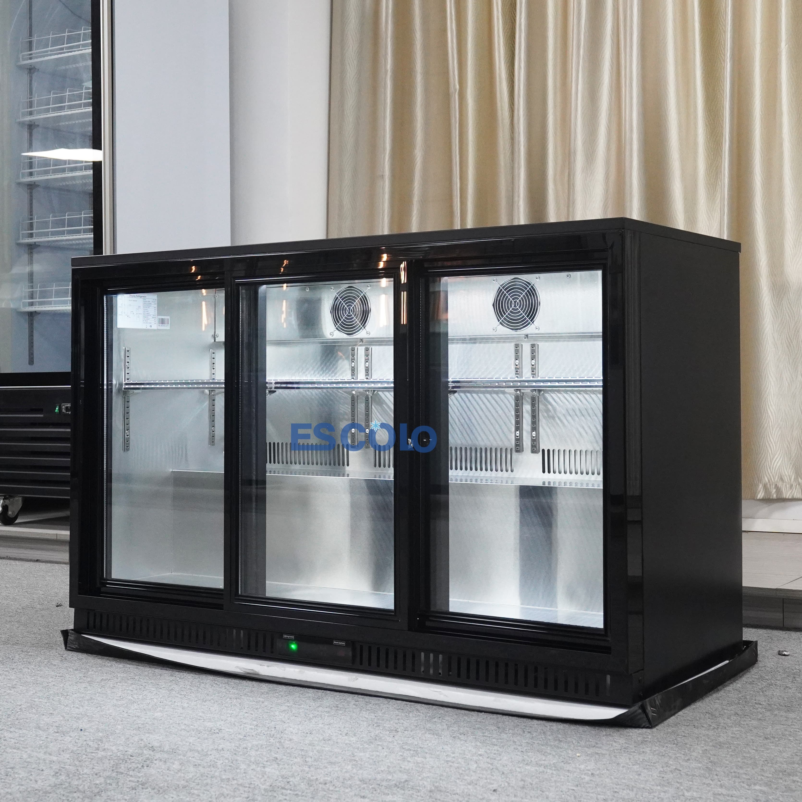 3 Door Commercial Beer Cooler with Glass Door Display