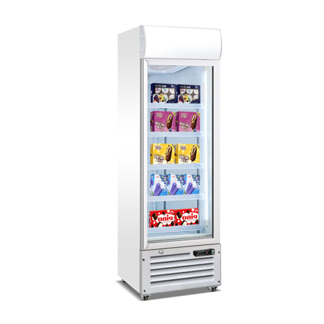 Commercial Glass Door Beverage Fridge Features Quiet Cooling and Bright LED Display to Keep Drinks Perfectly Chilled