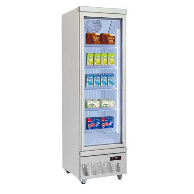 High performance glass door refrigerator designed for drinks display with reliable cooling and energy efficiency to enhance product visibility in commercial use