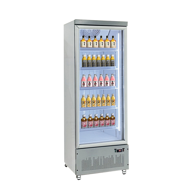 Commercial Showcase Glass Cabinet Single Door Refrigerator Bottom-Mounted